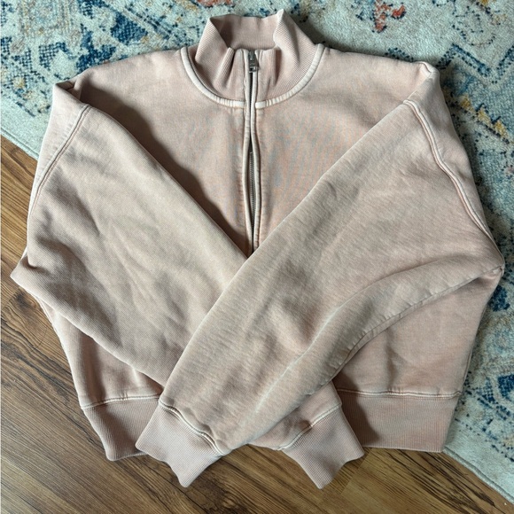 Wilfred Sweaters - Wilfred Free/ Aritzia Half Zip Peach Sweater